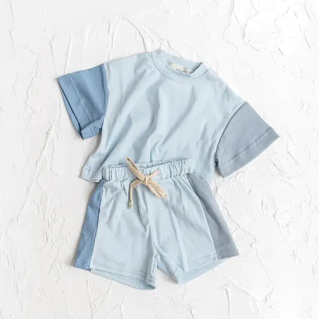 Girls And Boys Cotton Short Sleeve Set