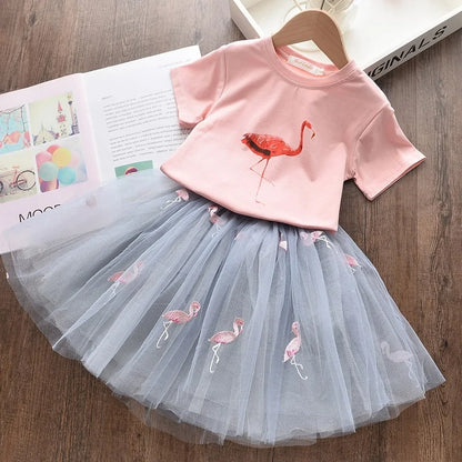 Girl Shirt and Skirt Set - Ages 3-7