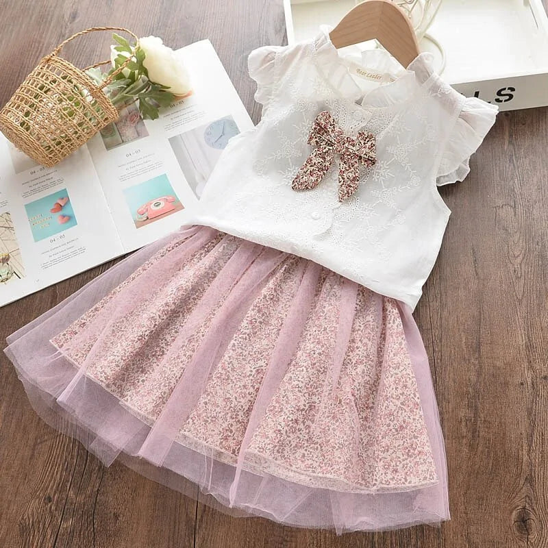 Girl Shirt and Skirt Set - Ages 3-7