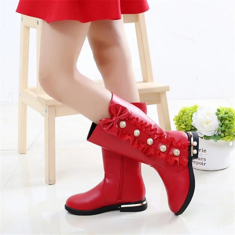 Girls Bow Boots