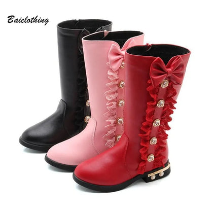 Girls Bow Boots